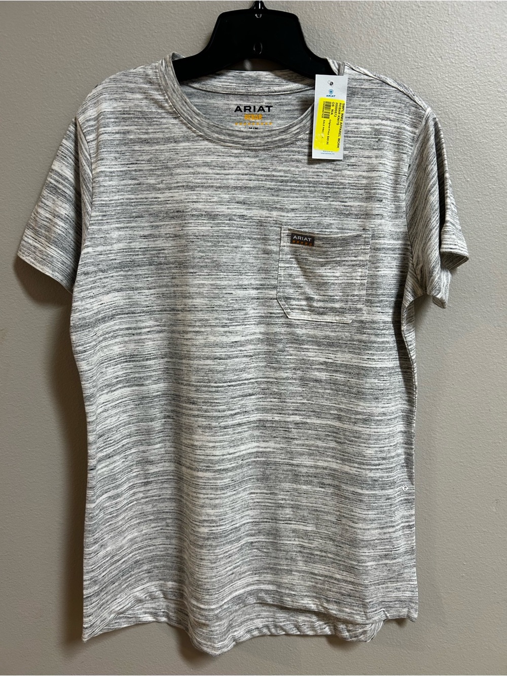 Ariat Rebar Men’s M Gray Heather Pocket Work T-Shirt NWT Sample 20000572